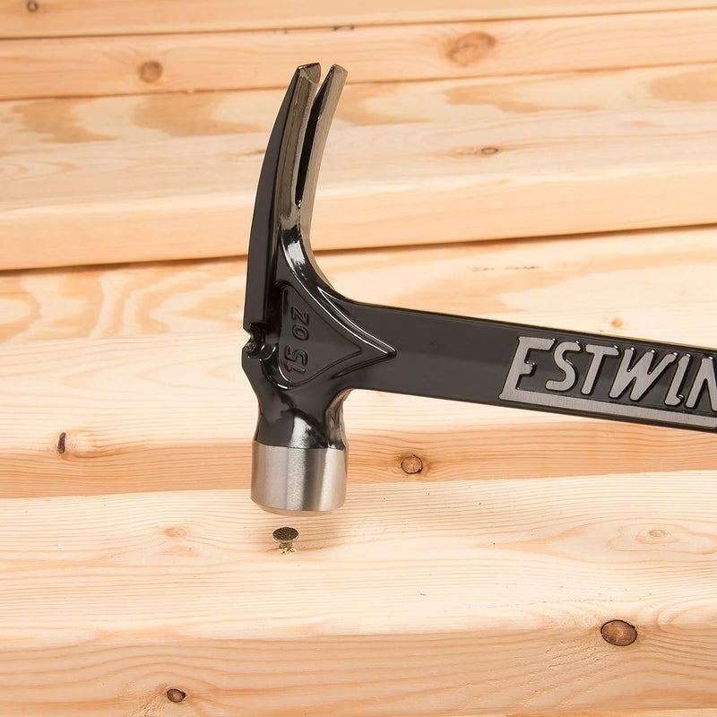 Estwing Ultra Series Hammer - 15 oz Rip Claw Framing Hammer with Smooth Face & Genuine Leather Grip - E15S - Image 5
